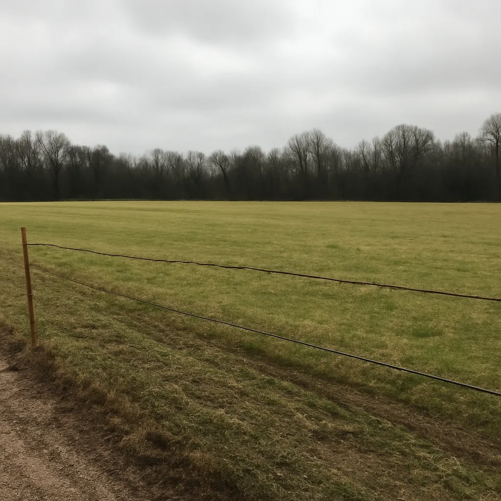 Rural acreage with open grassland and conifer forest in Campbell County, Tennessee