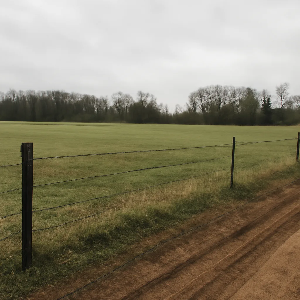 Rural acreage with open grassland and conifer forest in Fayetteville, Tennessee
