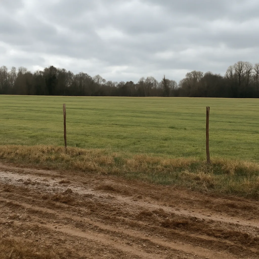 Rural acreage with open grassland and conifer forest in Greene County, Tennessee