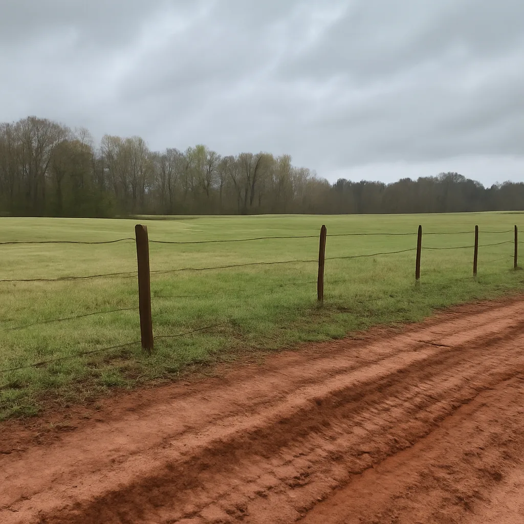 Rural acreage with open grassland and conifer forest in Greeneville, Tennessee