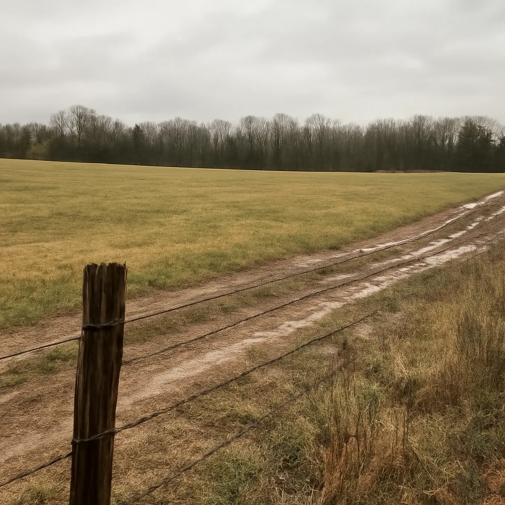 Rural acreage with open grassland and conifer forest in Jefferson City, Tennessee