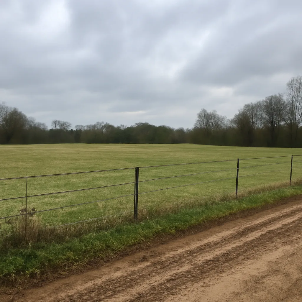 Rural acreage with open grassland and conifer forest in La Follette, Tennessee