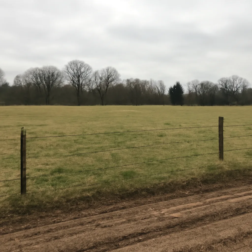 Rural acreage with open grassland and conifer forest in Marion County, Tennessee